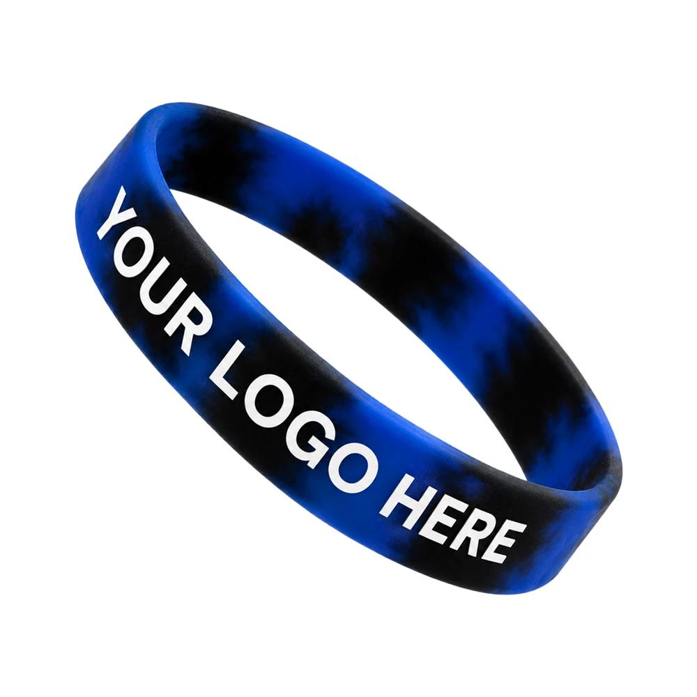 Custom Swirl Silicone Wristbands
