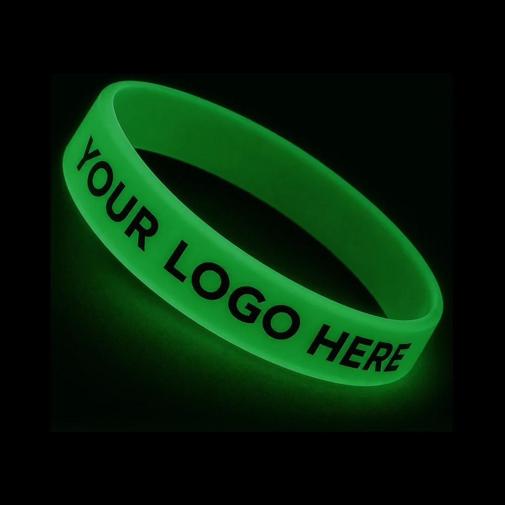 Custom Glow Silicone Wristbands